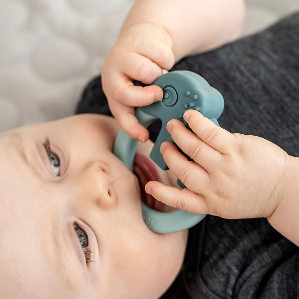 Teether 2pk - Elphee Blue & Croco Green