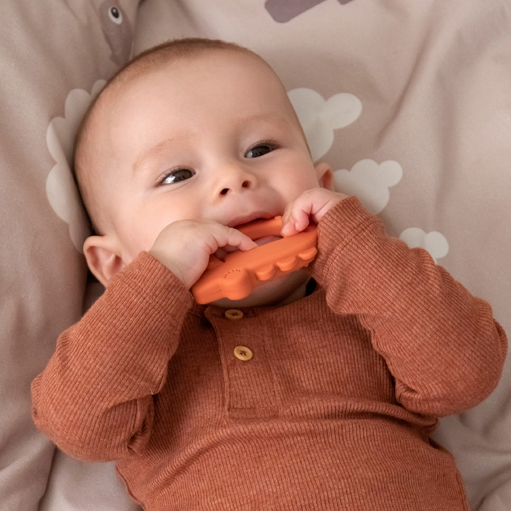 Teether 2pk - Elphee Sand & Croco Papaya