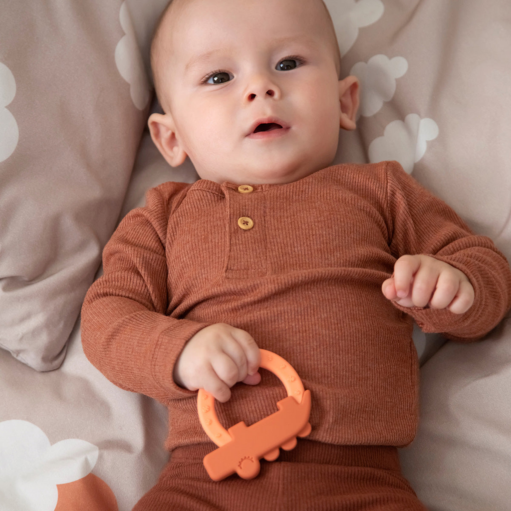 Teether 2pk - Elphee Sand & Croco Papaya