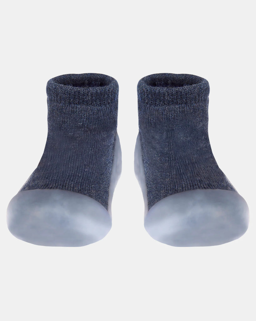 Toshi - Organic Hybrid Walking Socks Dreamtime Footsteps - Ink