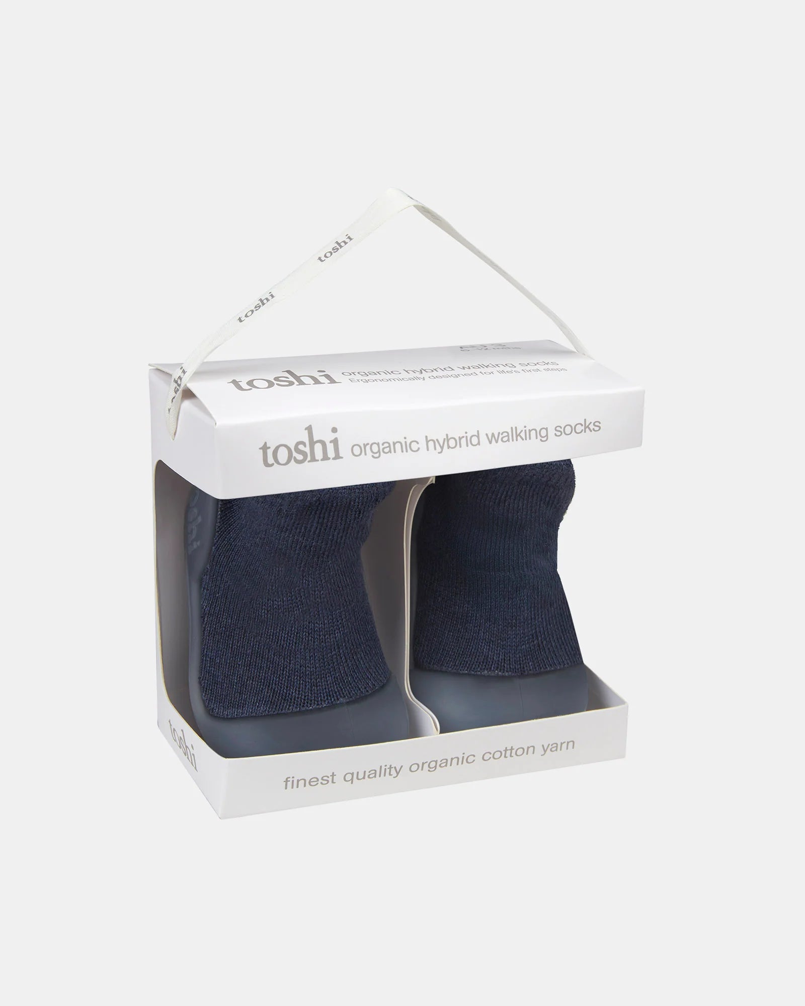 Toshi - Organic Hybrid Walking Socks Dreamtime Footsteps - Ink