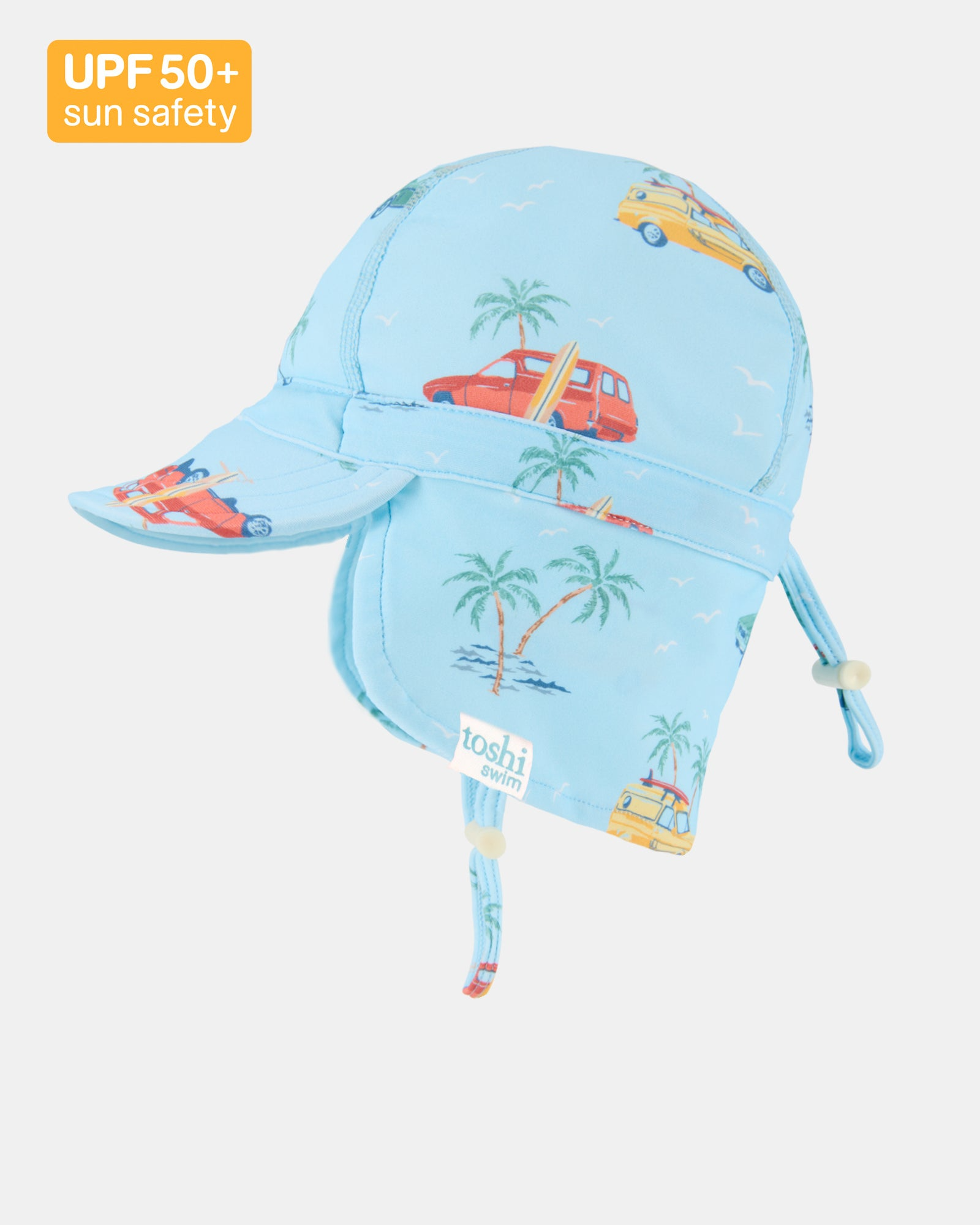 Toshi - Swim Baby Flap Cap Paradise - Swell Seekers Sky