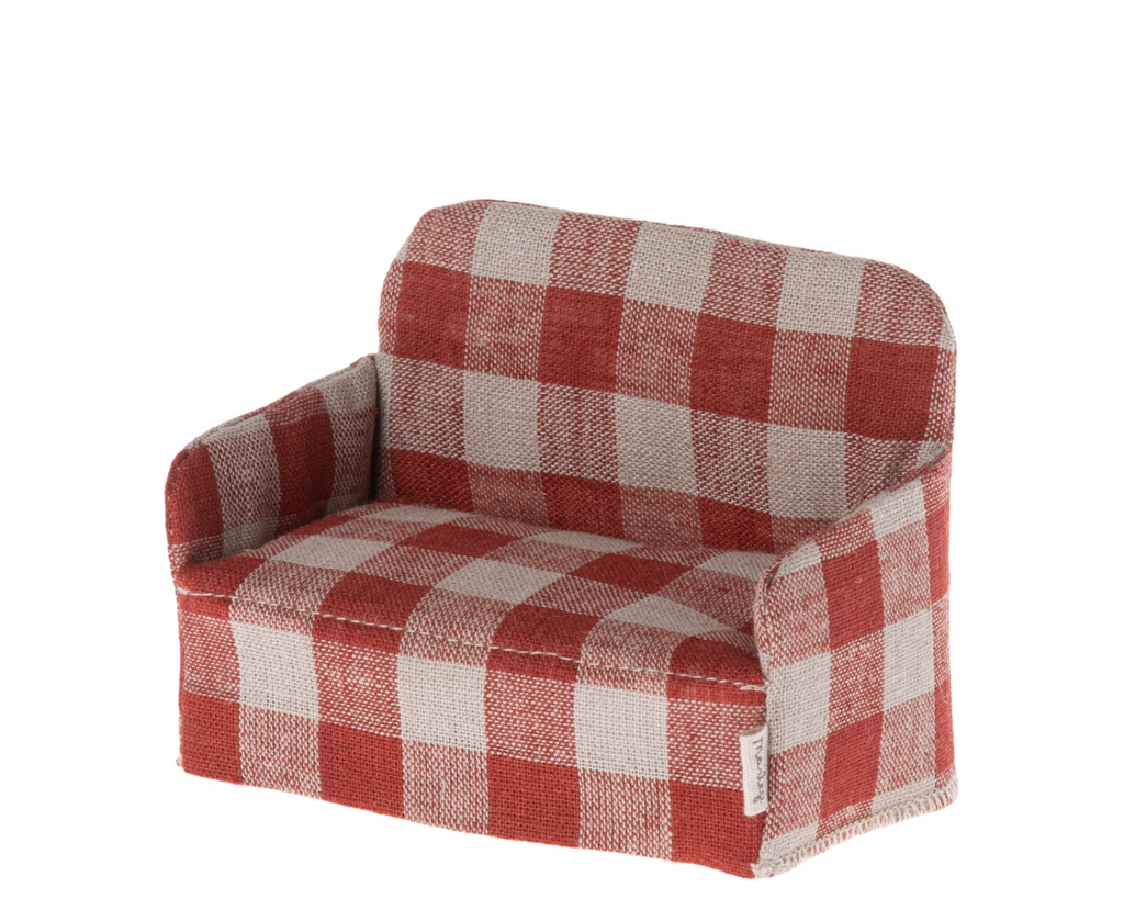 MAILEG - COUCH FOR MOUSE - RED CHECK