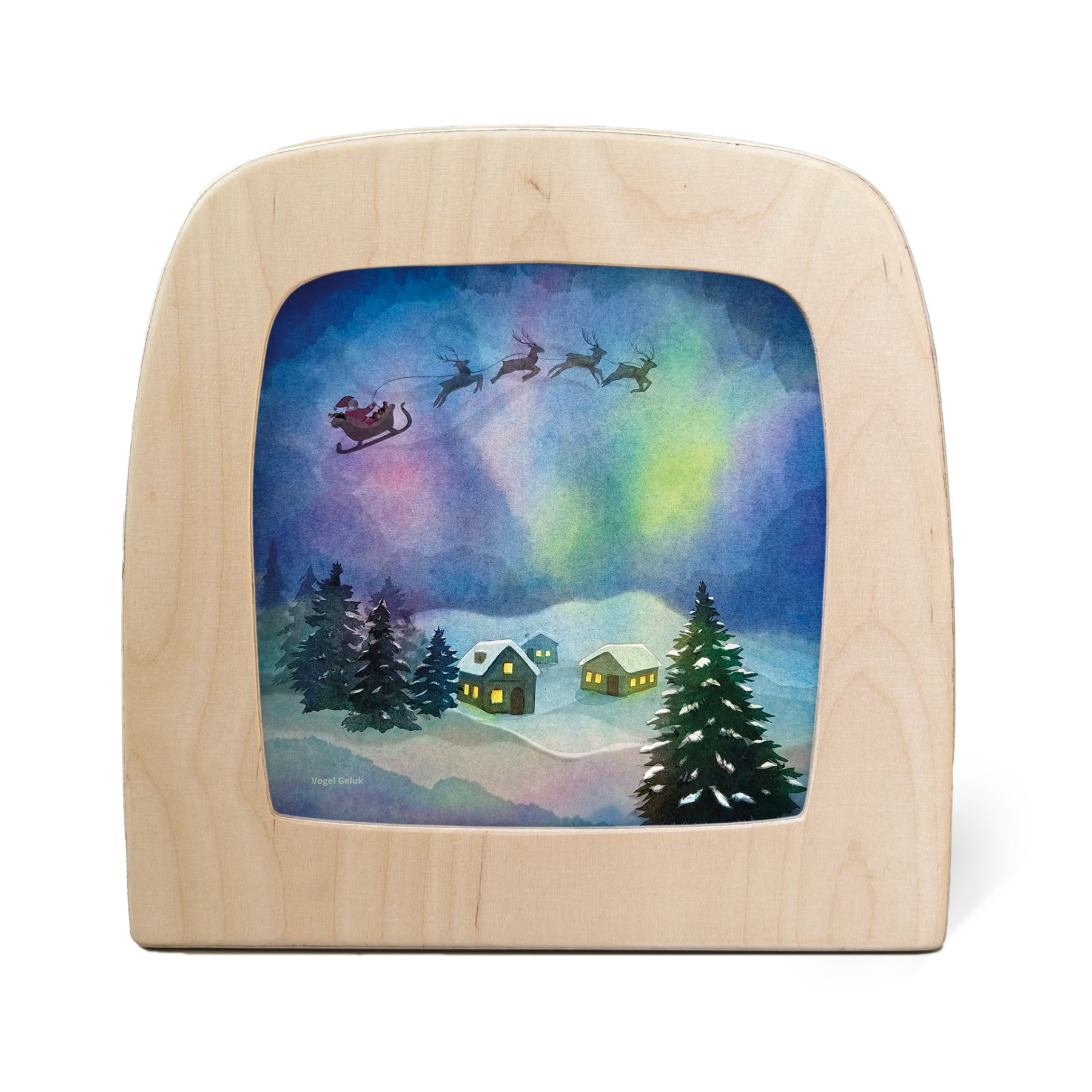 Toverlux - Silhouette - Vogel Geluk - Aurora Sleigh Ride
