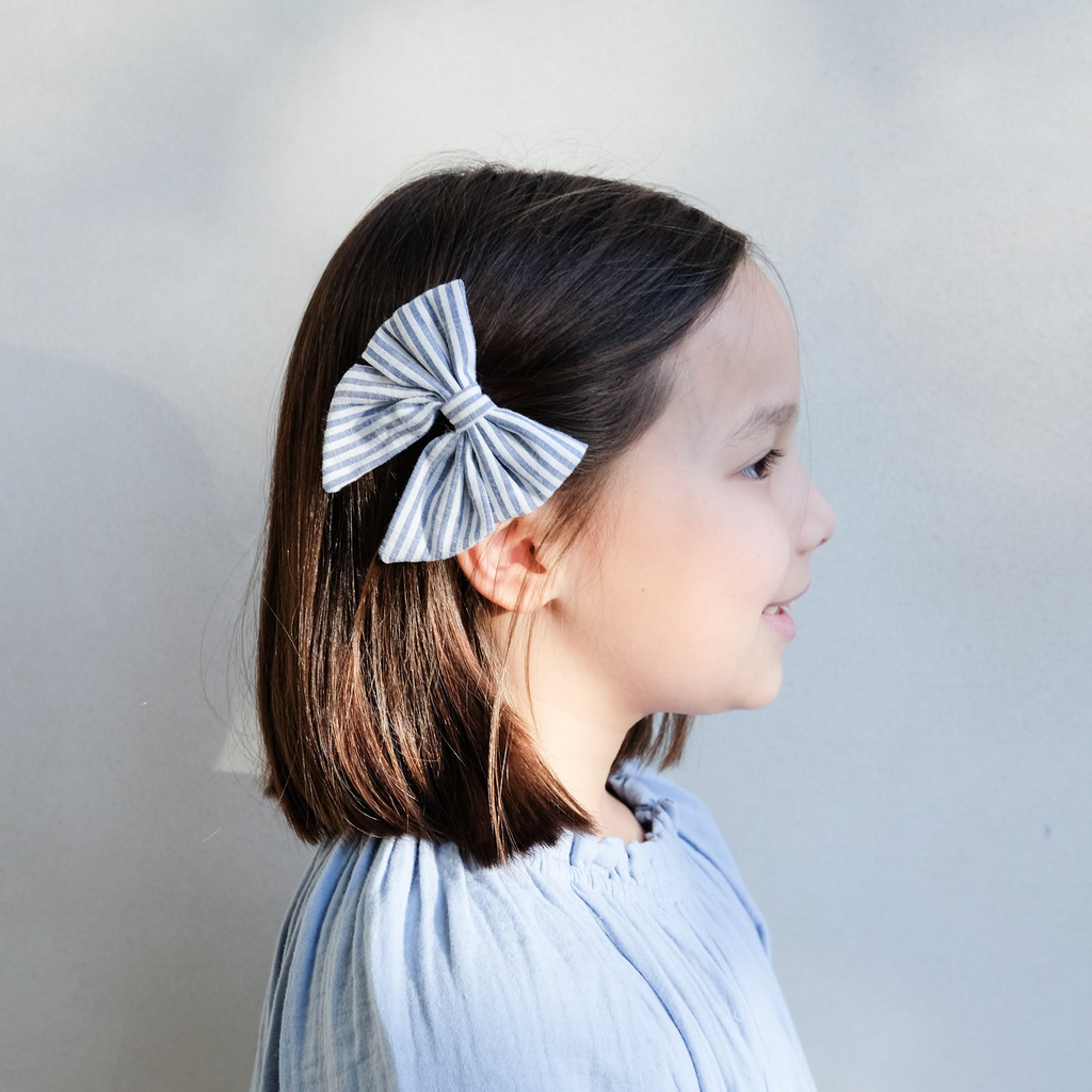 Mimi & Lula - Seaside Stripe Blue Bow