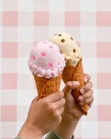 Tara Treasure - Felt Ice Cream Set - Waffle Cones & 9 Ice Cream Scoops