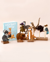 Tara Treasures - Wombat Stew Finger Puppets Set