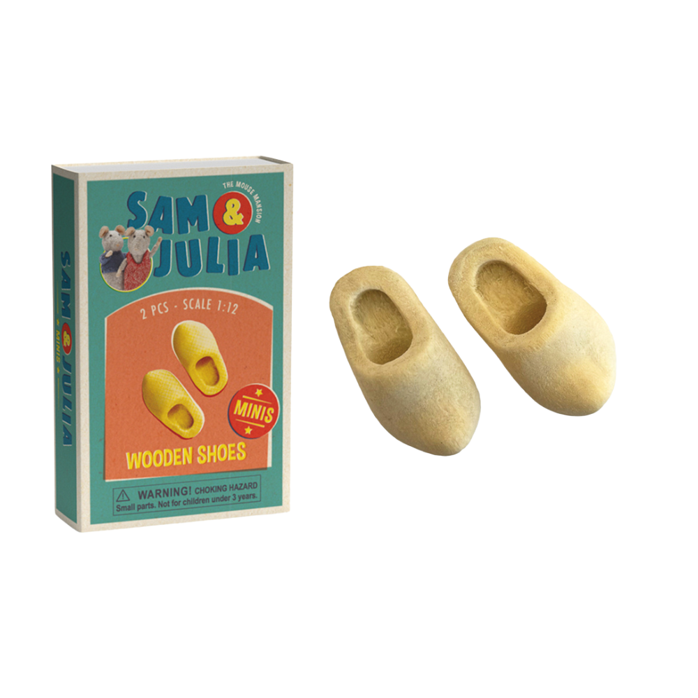 Sam & Julia - Mini Doll House Accessories - Wooden Shoes