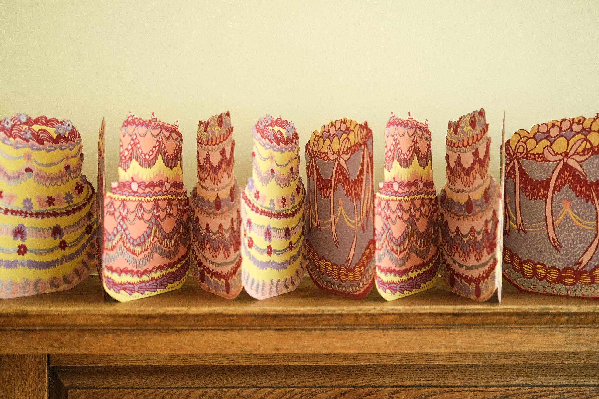East End Press - Birthday Cake Concertina Garland