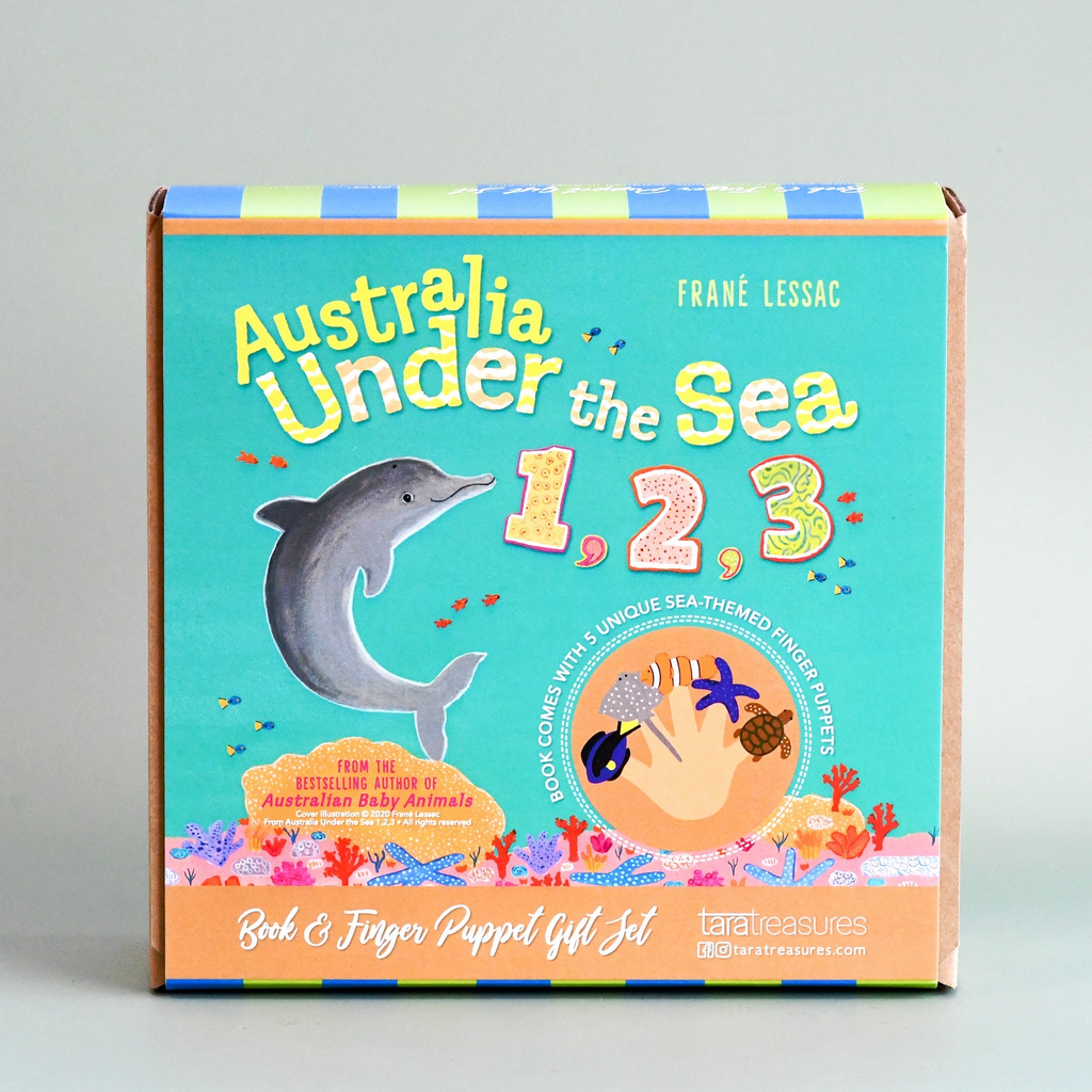 Tara Treasures - Australia Under the Sea Finger Puppets & Book Set