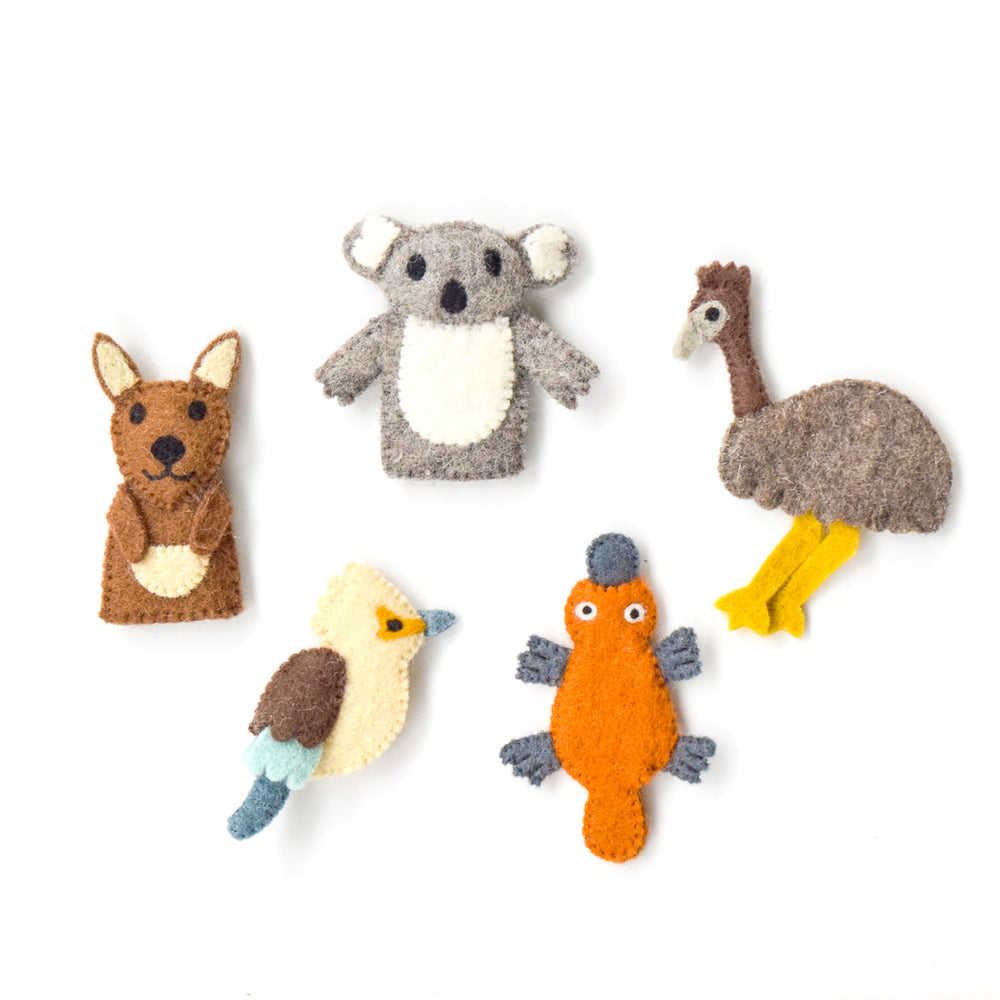 Tara Treasures - Australia Animals Finger Puppets Set A