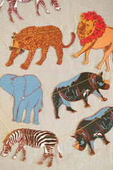 East End Press - Safari Animals Sewn Garland