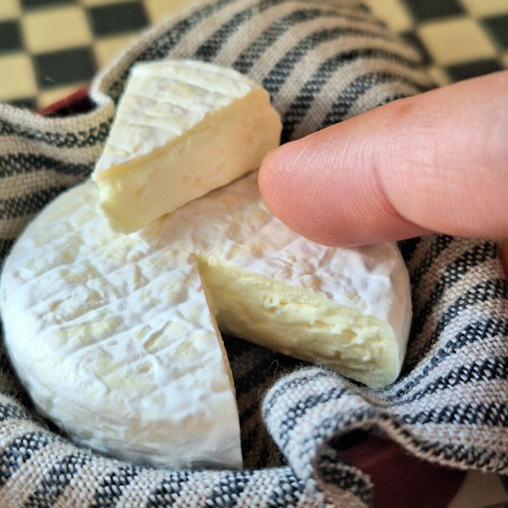 Ratatouille Miniatures - Brie Cheese Wheel with cut wedge