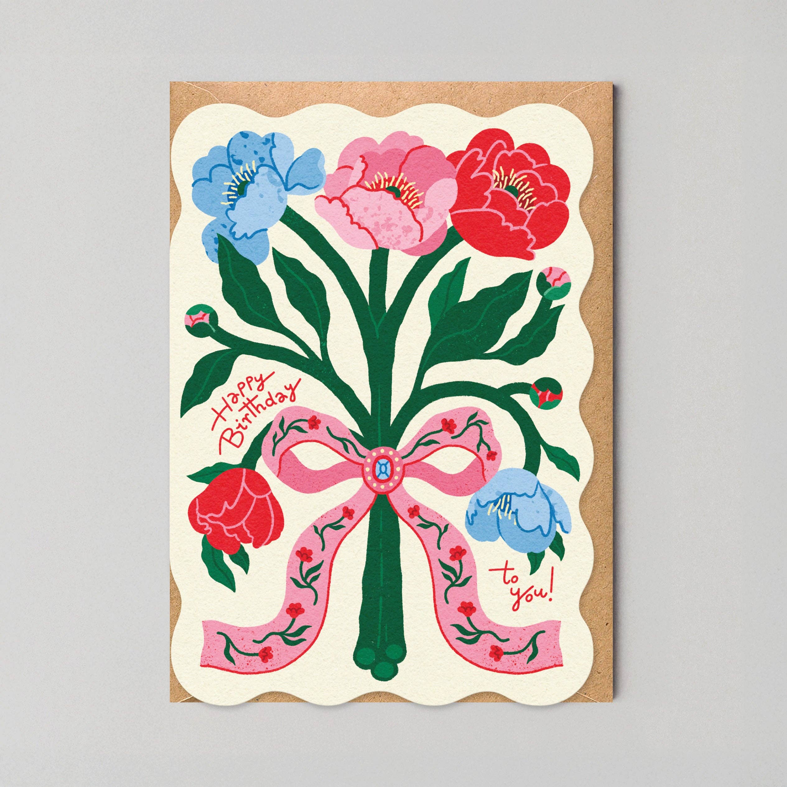 Floral Birthday Card by Edyta Demurat