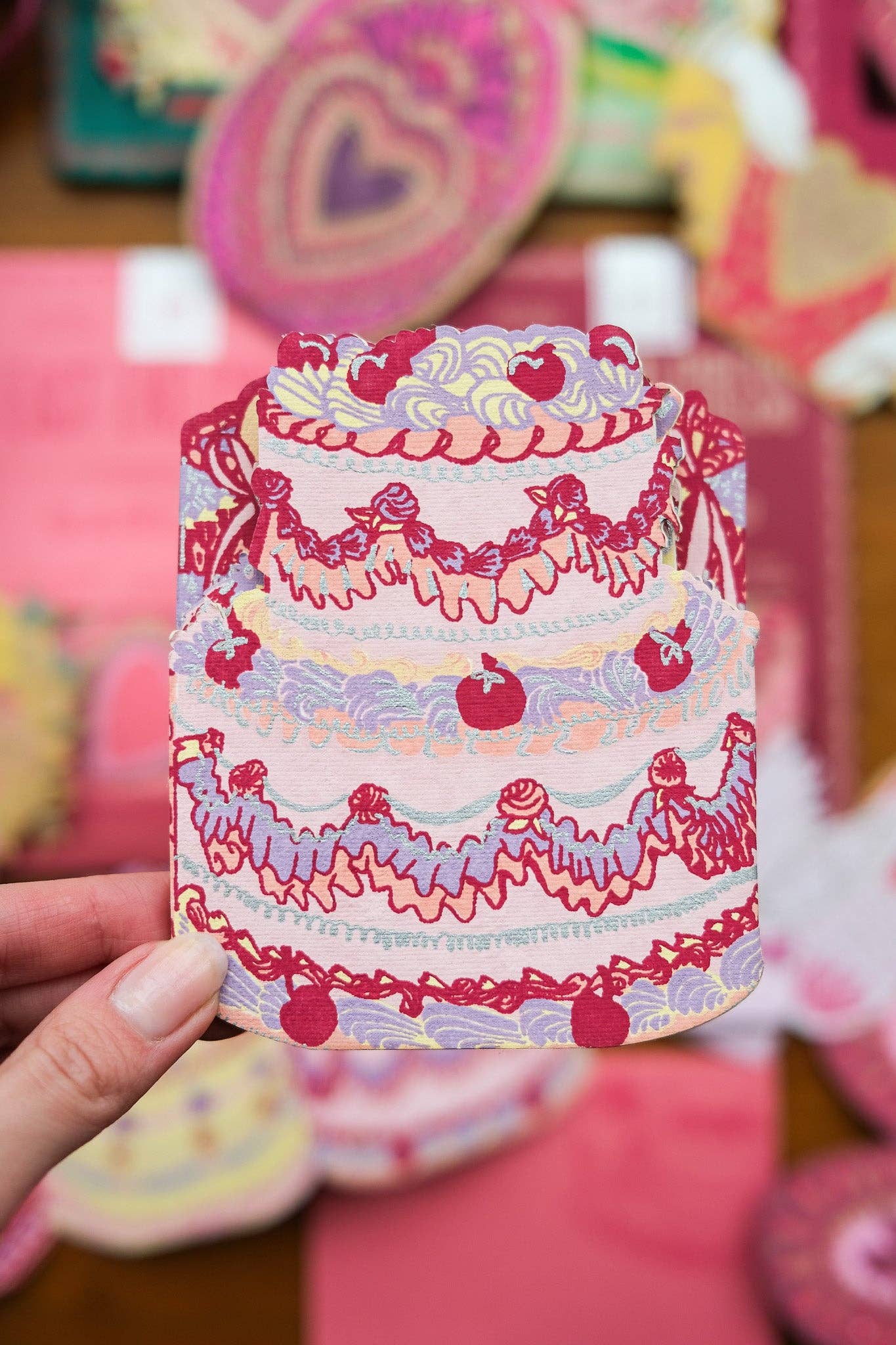 East End Press - Birthday Cake Concertina Greeting Card
