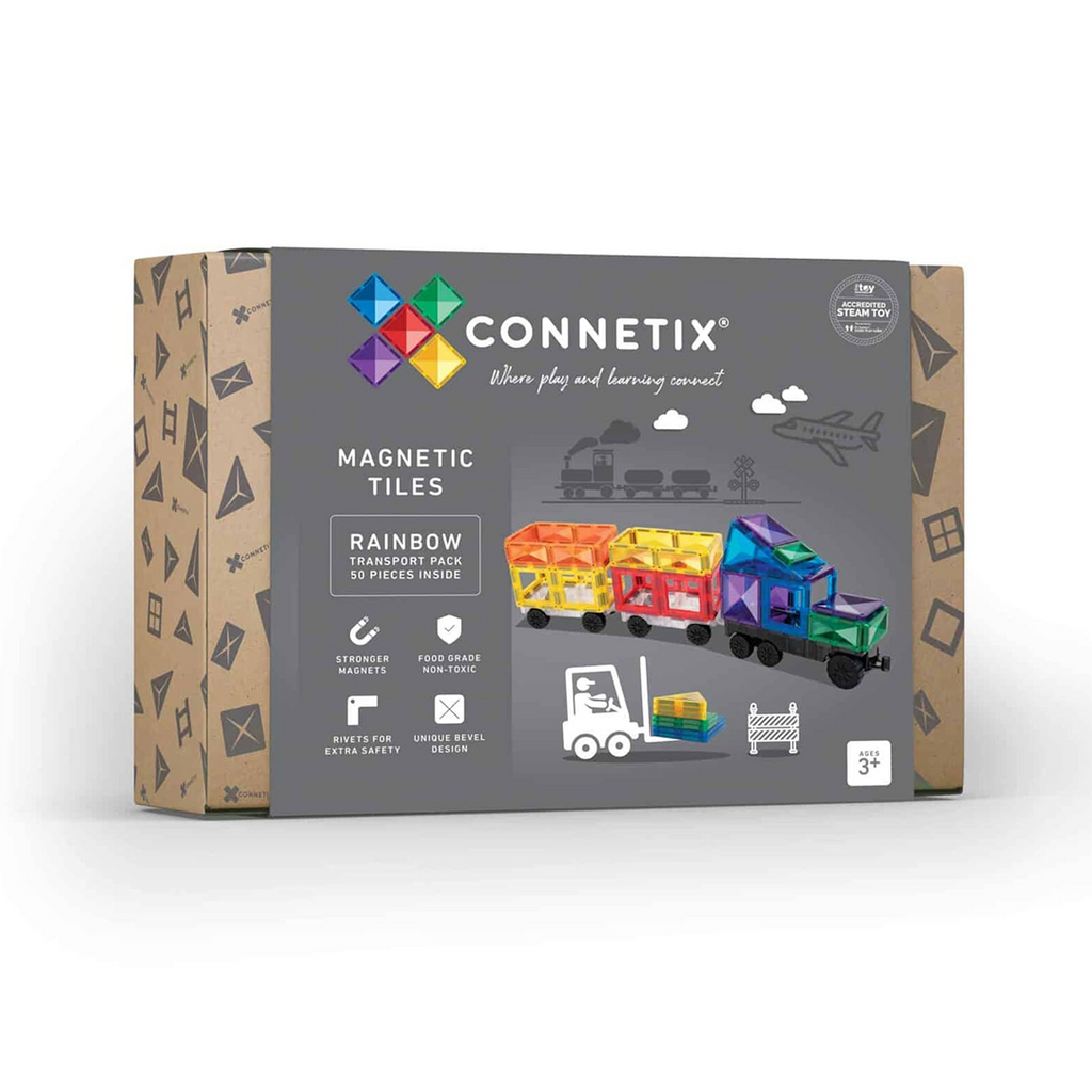 Connetix Rainbow Transport 50 Piece Pack