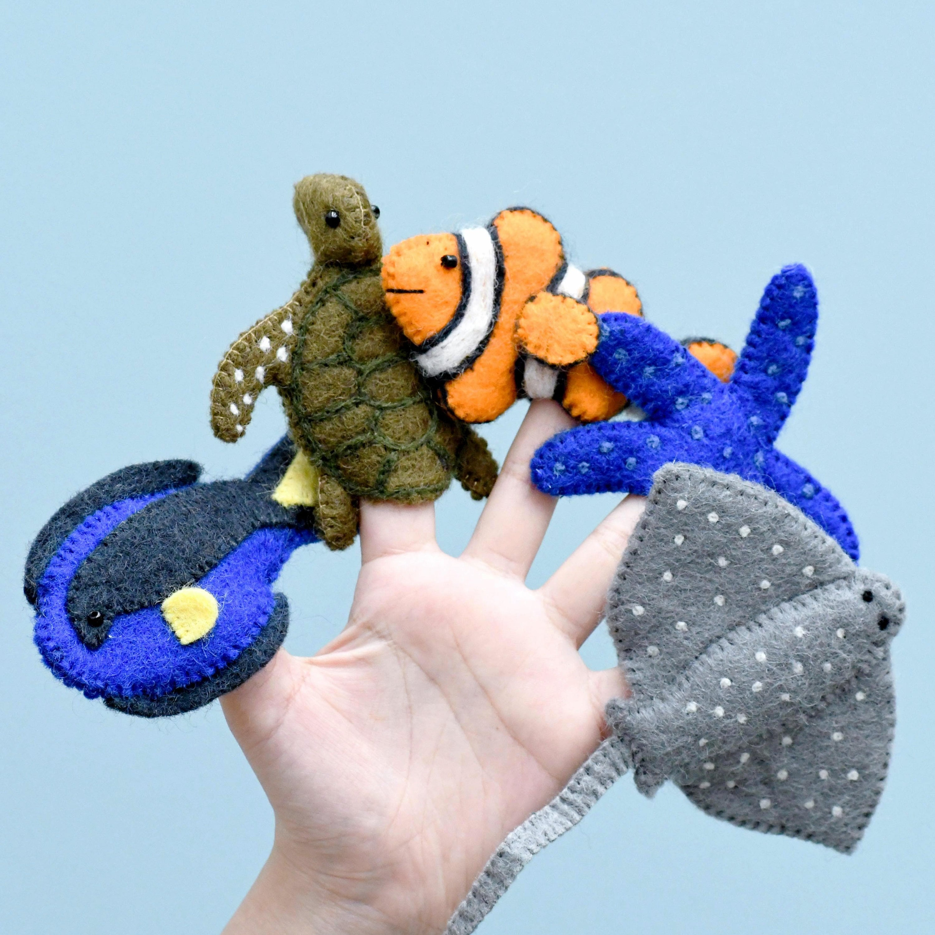 Tara Treasures - Australian Coral Reef Finger Puppets Set