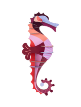 Studio Roof - Wall Art Sea Creatures - Coraline Seahorse