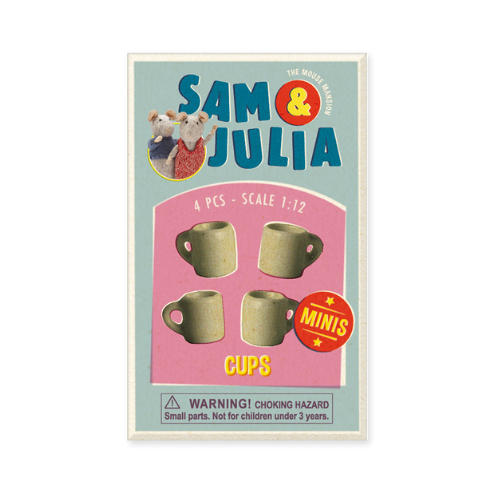 Sam & Julia - Mini Doll House Accessories - Cups