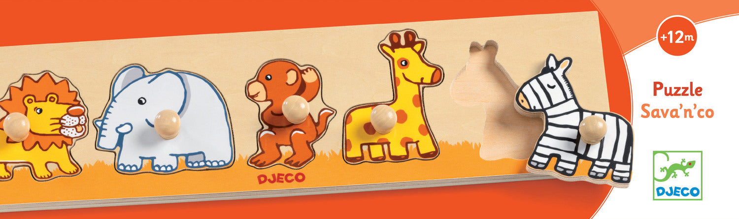 Djeco - Large Button Puzzle - Sava'n'co
