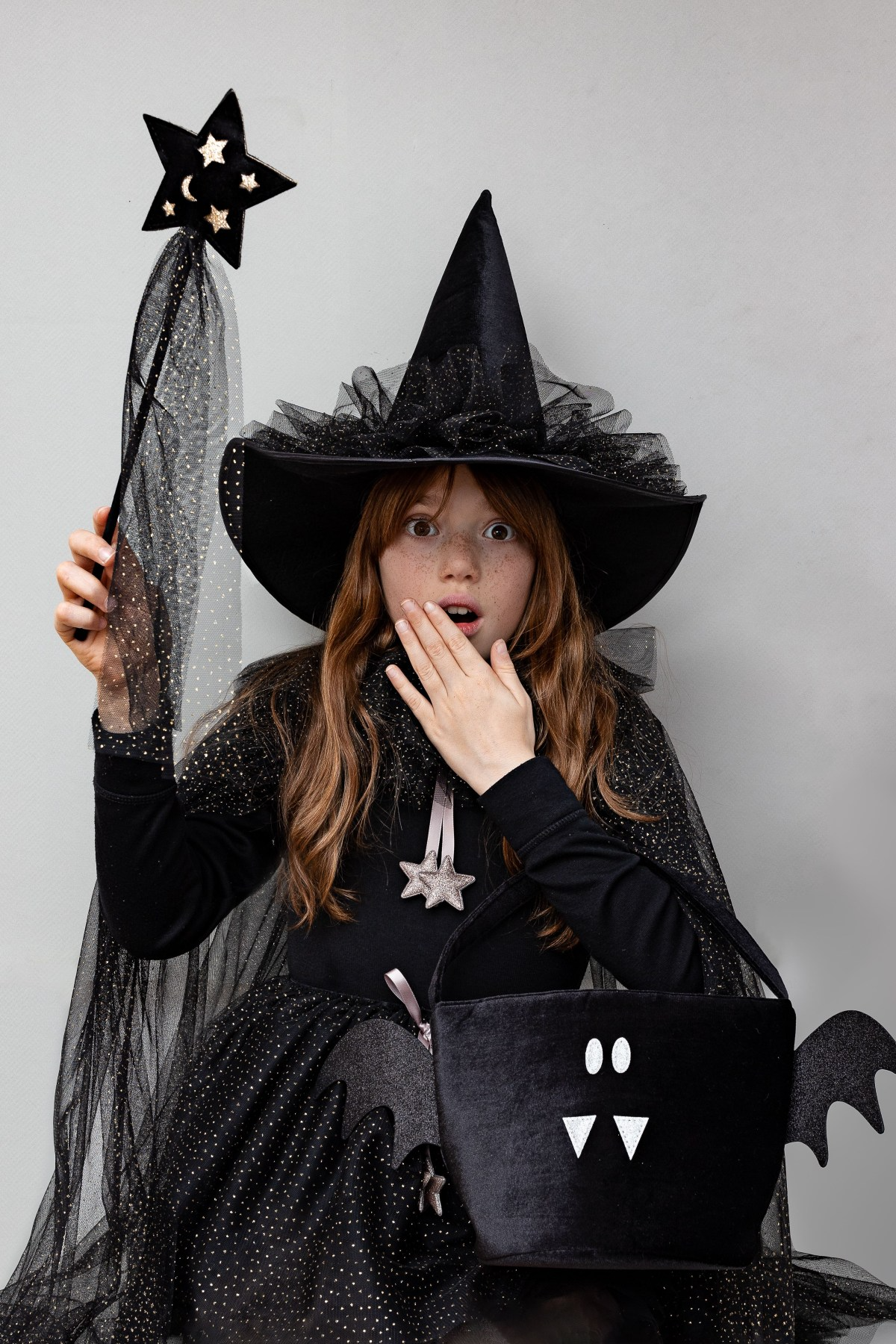 Mimi & Lula - Bat Trick or Treat Bag Black