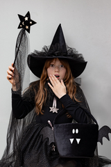 Mimi & Lula - Bat Trick or Treat Bag Black