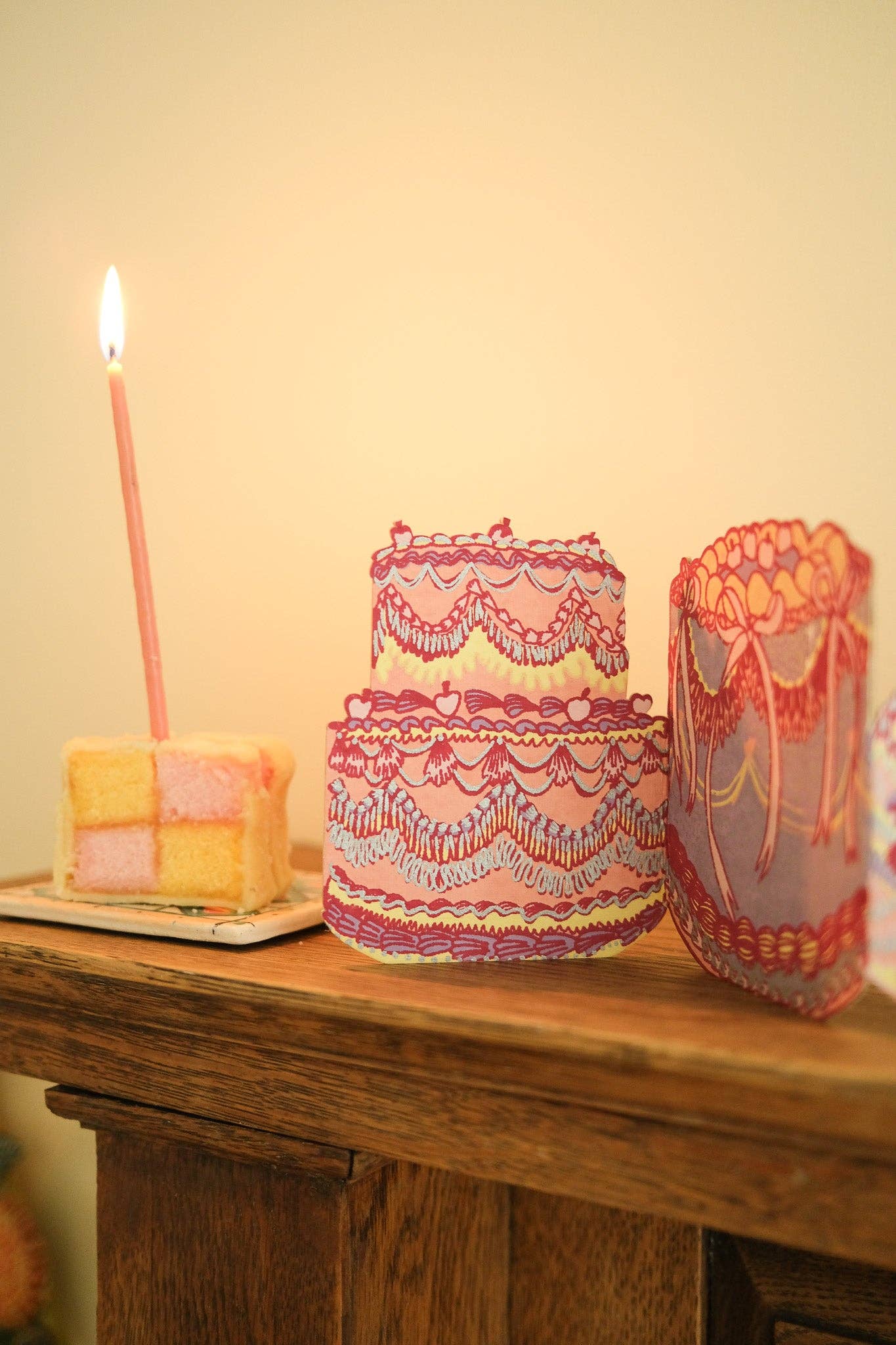 East End Press - Birthday Cake Concertina Greeting Card