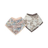 LouLou Lollipop - Bandana Bib Set - 2 Pack - English Garden