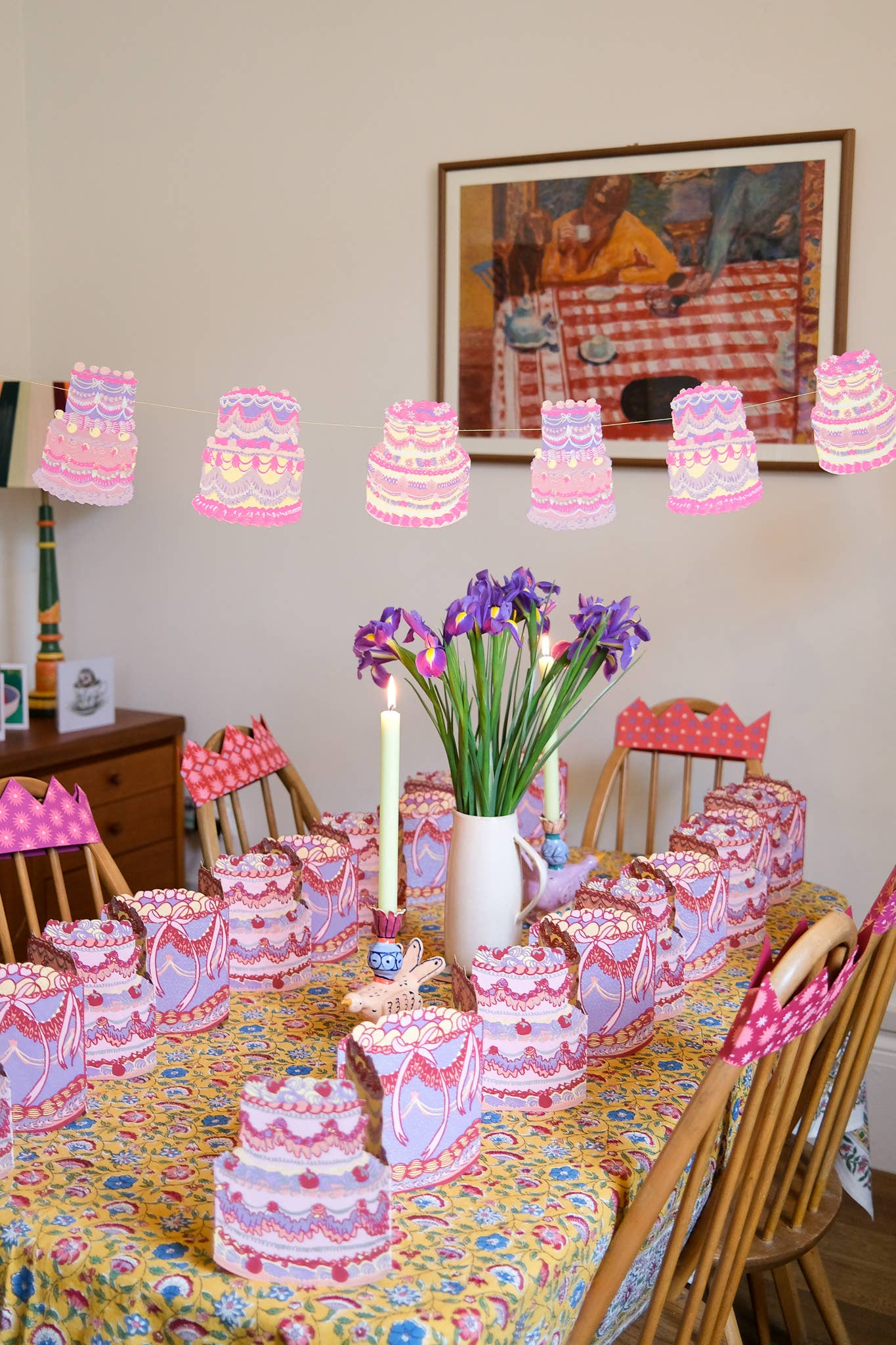 East End Press - Birthday Cake Concertina Garland
