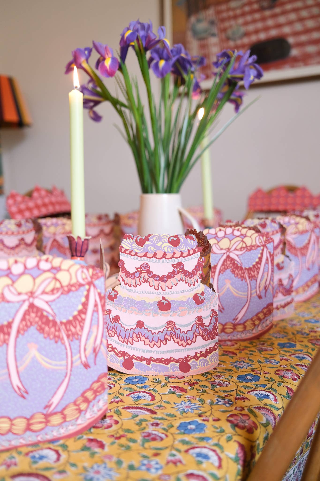 East End Press - Birthday Cake Concertina Garland