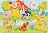 Goki - Peg Puzzle - Farm Animals