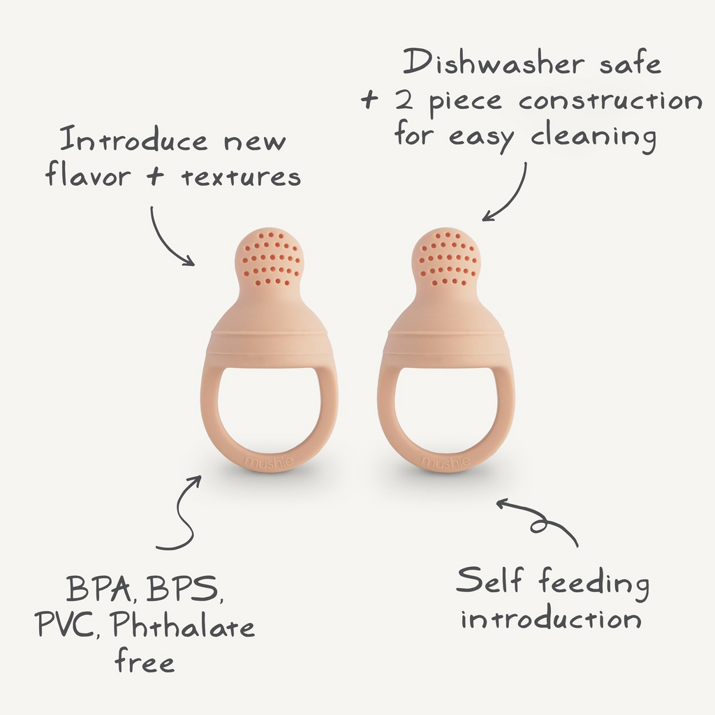 Mushie - Silicone Fresh Food Feeder 2pk - Lilac