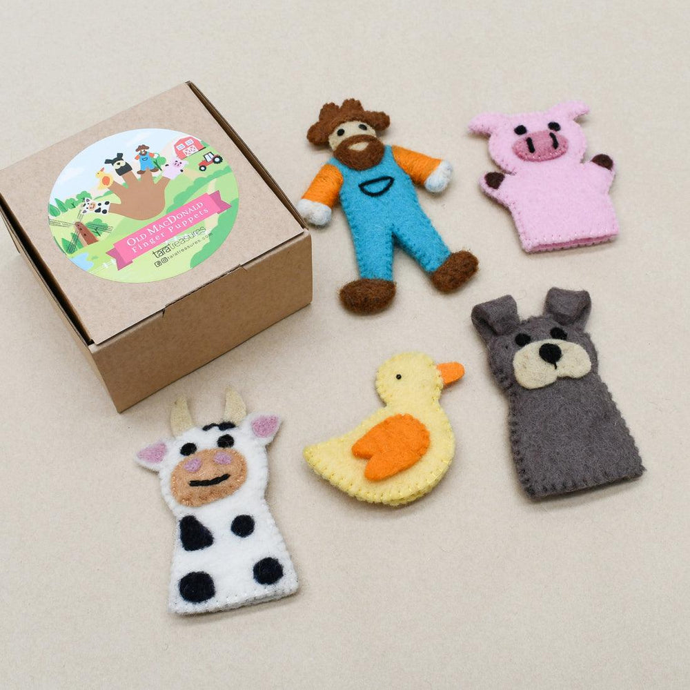 Tara Treasures - Old MacDonald Finger Puppet Set