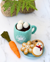 Tara Treasure - Santa's Snacks with Hot Chocolate Blue Cup