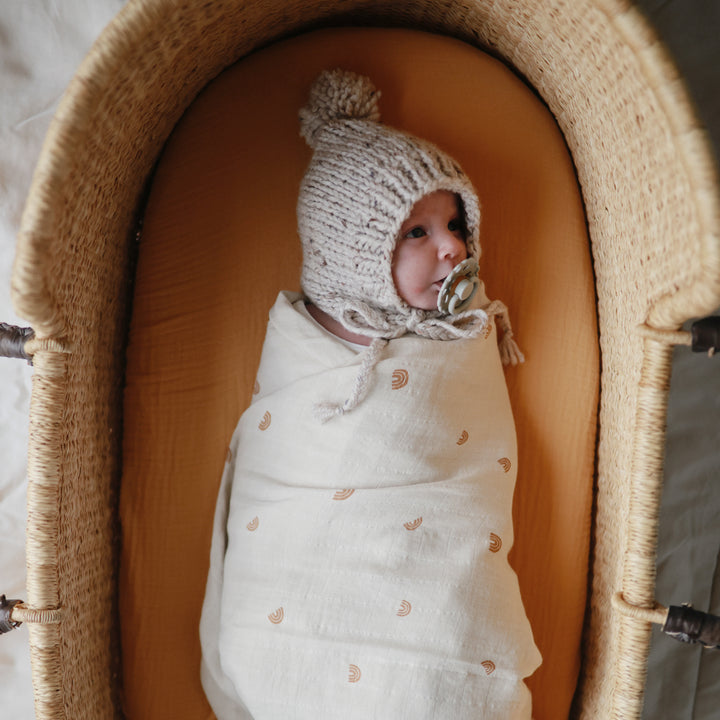 Mushie - Swaddle Organic Cotton Muslin - Rainbow