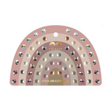 Mimi & Lula - Pink Gem & Pearl Stick On Earrings