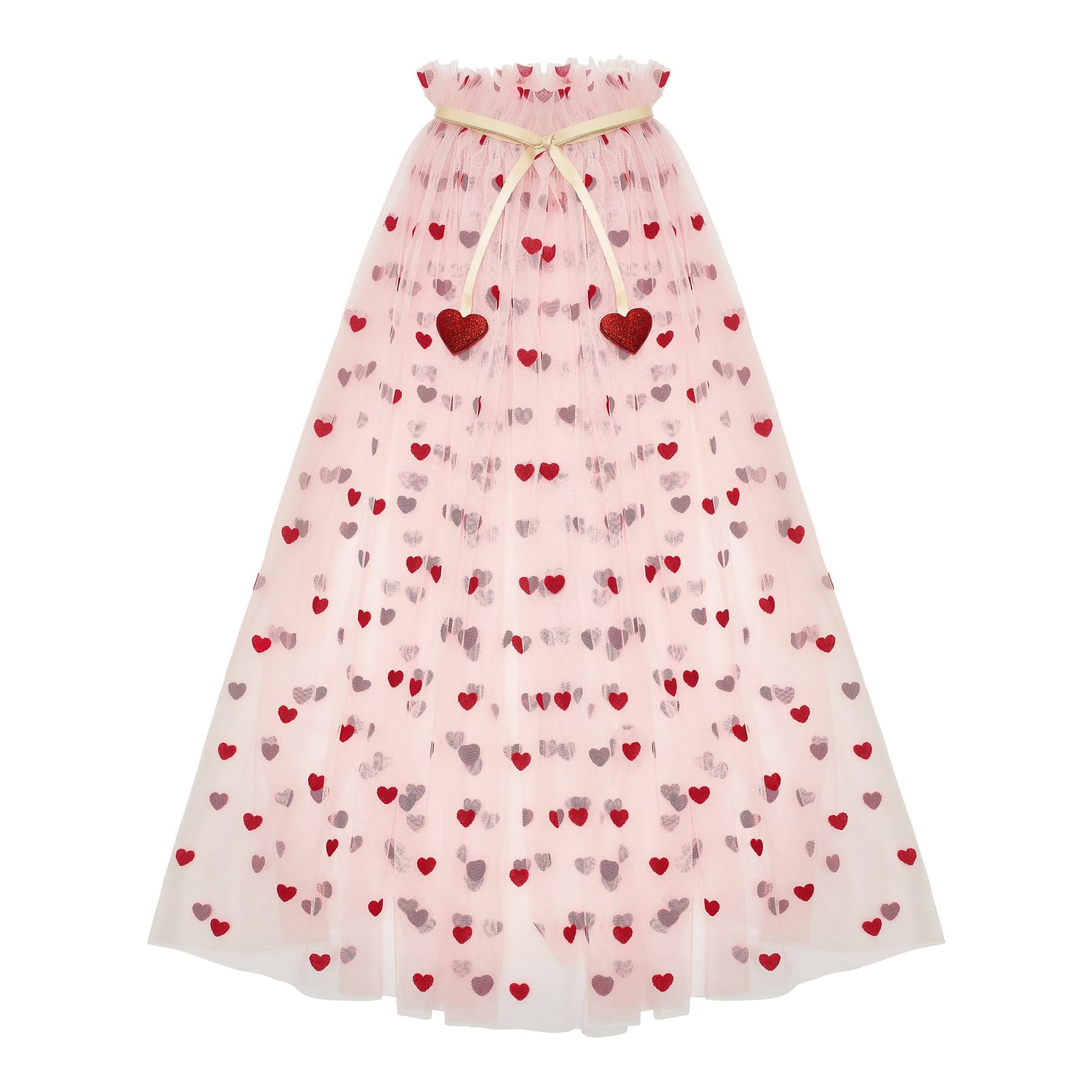 Mimi & Lula - Heart Print Cape Pink