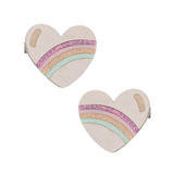 Mimi & Lula - Rainbow Heart Salon Clips Metallic Multi