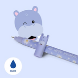 Erasable Gel Pen - Hippo - Blue Ink