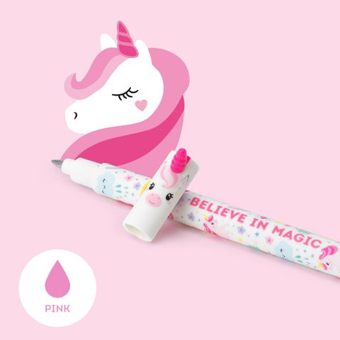 Erasable Gel Pen - Unicorn - Pink Ink