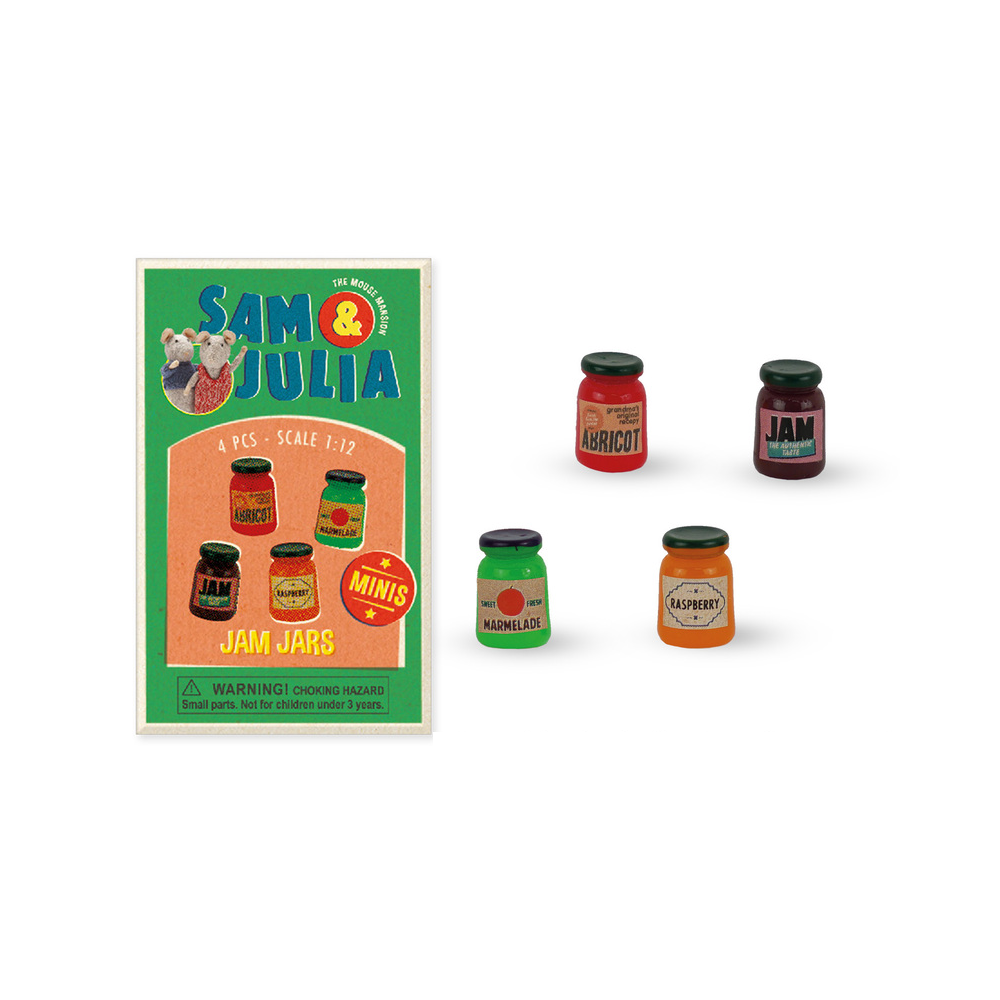 Sam & Julia - Mini Doll House Accessories - Jam Jars
