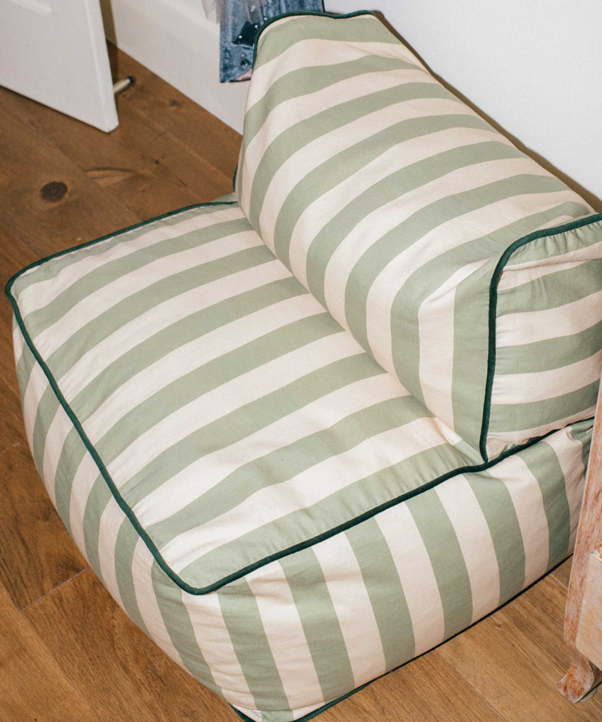Philé - Striped Toddler Lounger - Green