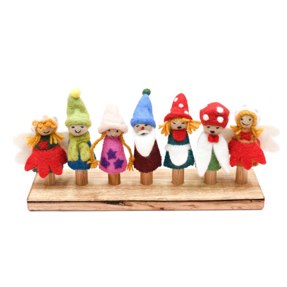 Tara Treasures - Fairies & Gnomes Finger Puppet Set