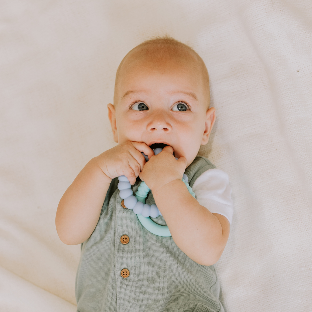 Sunshine Teether - Soft Mint & Soft Blue