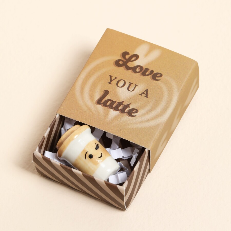 Tiny Matchbox Token - Latte