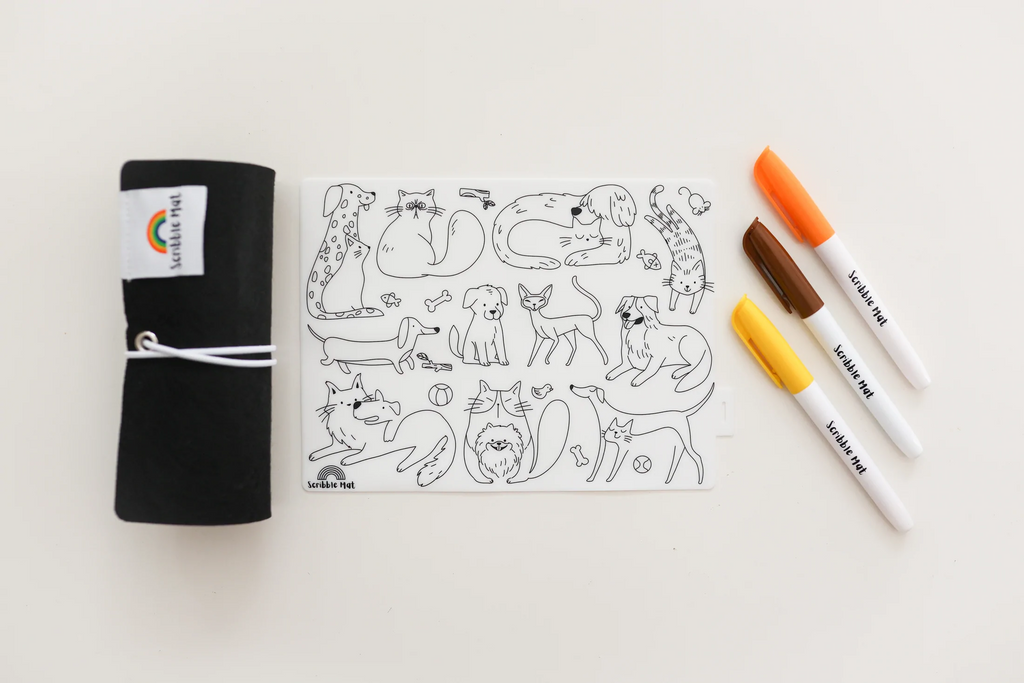 SCRIBBLE MAT MINI - CATS & DOGS