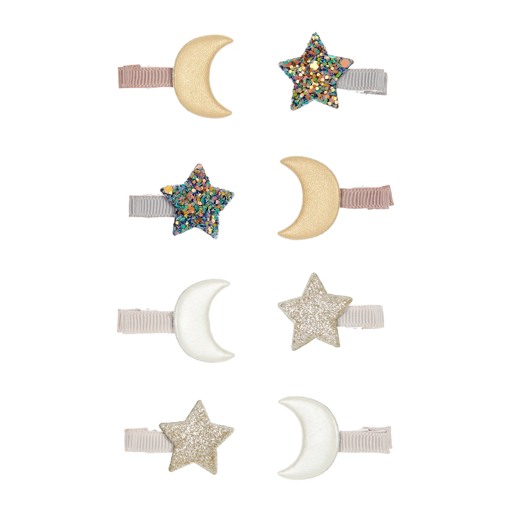 STAR & MOON MINI CLIPS - 8PC