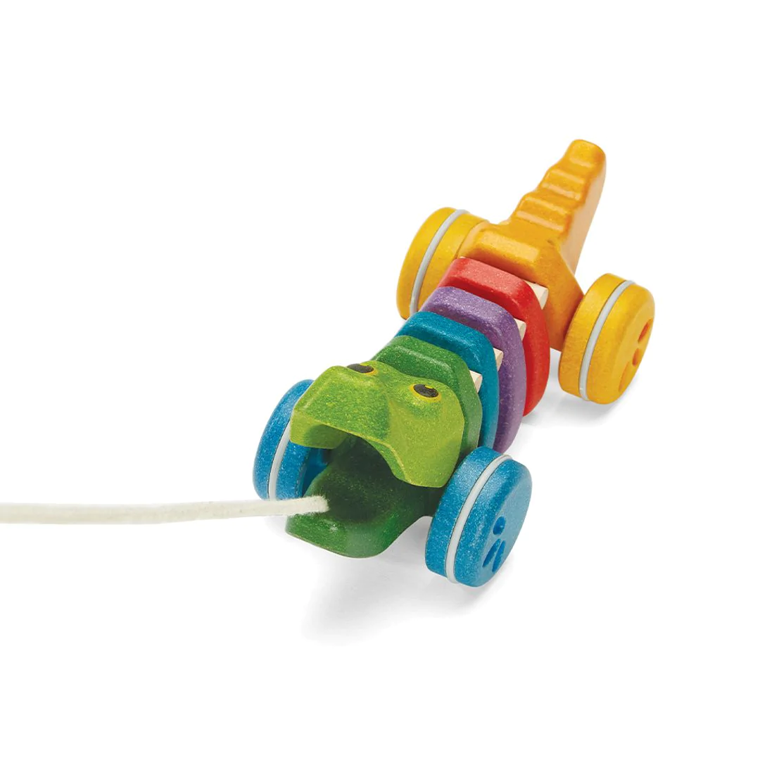 Plan Toys - Rainbow Alligator Pull Along
