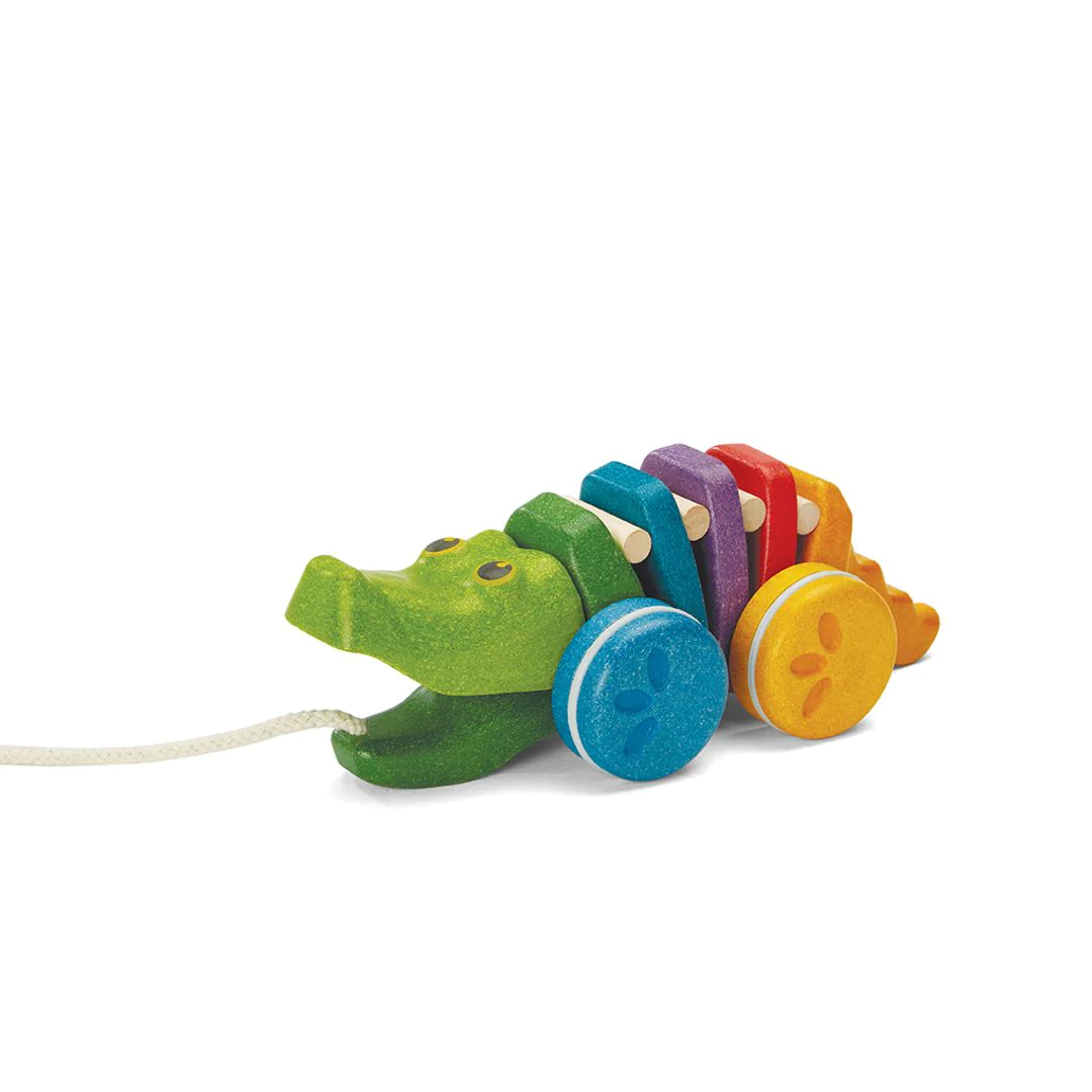Plan Toys - Rainbow Alligator Pull Along