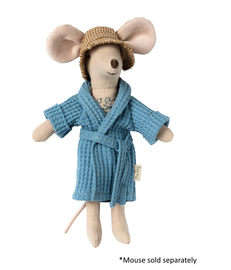 MAILEG - BATHROBE MOUSE DUSTY BLUE